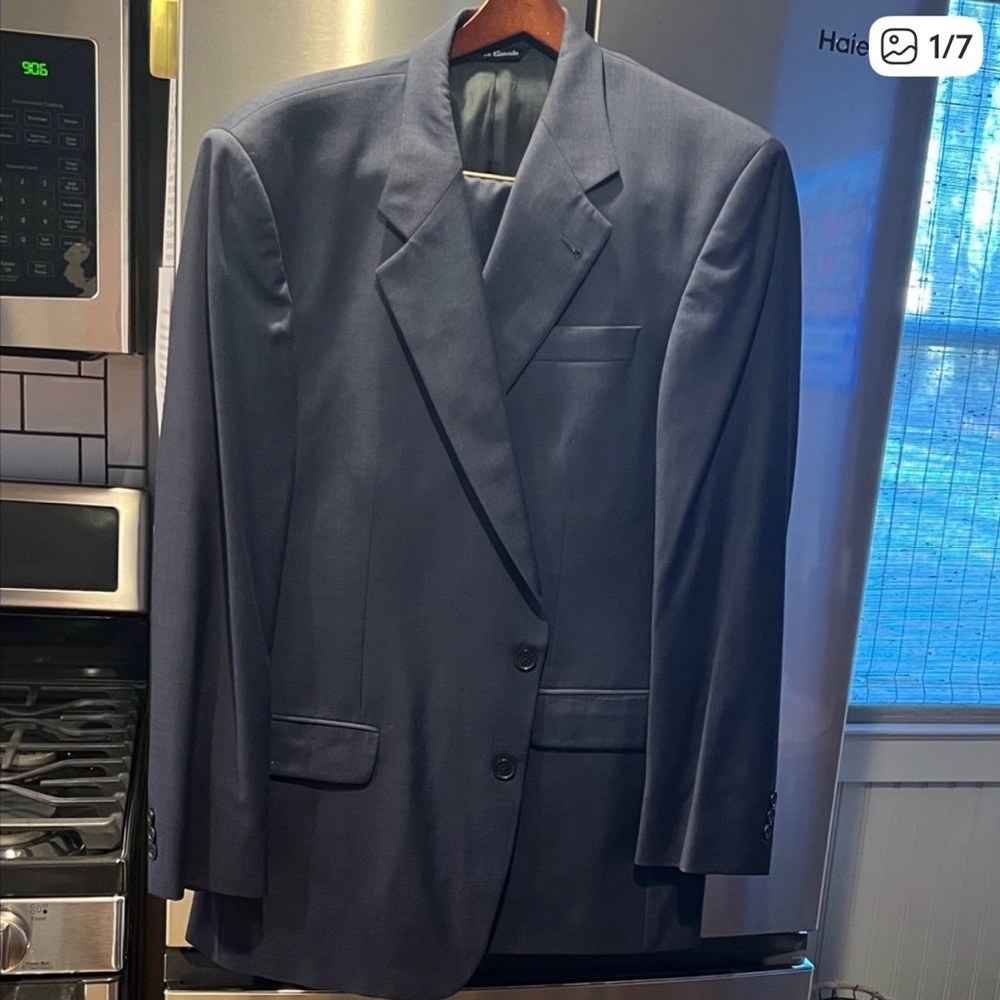 Jack Victor Elegant Charcoal Men's Suit Jacket